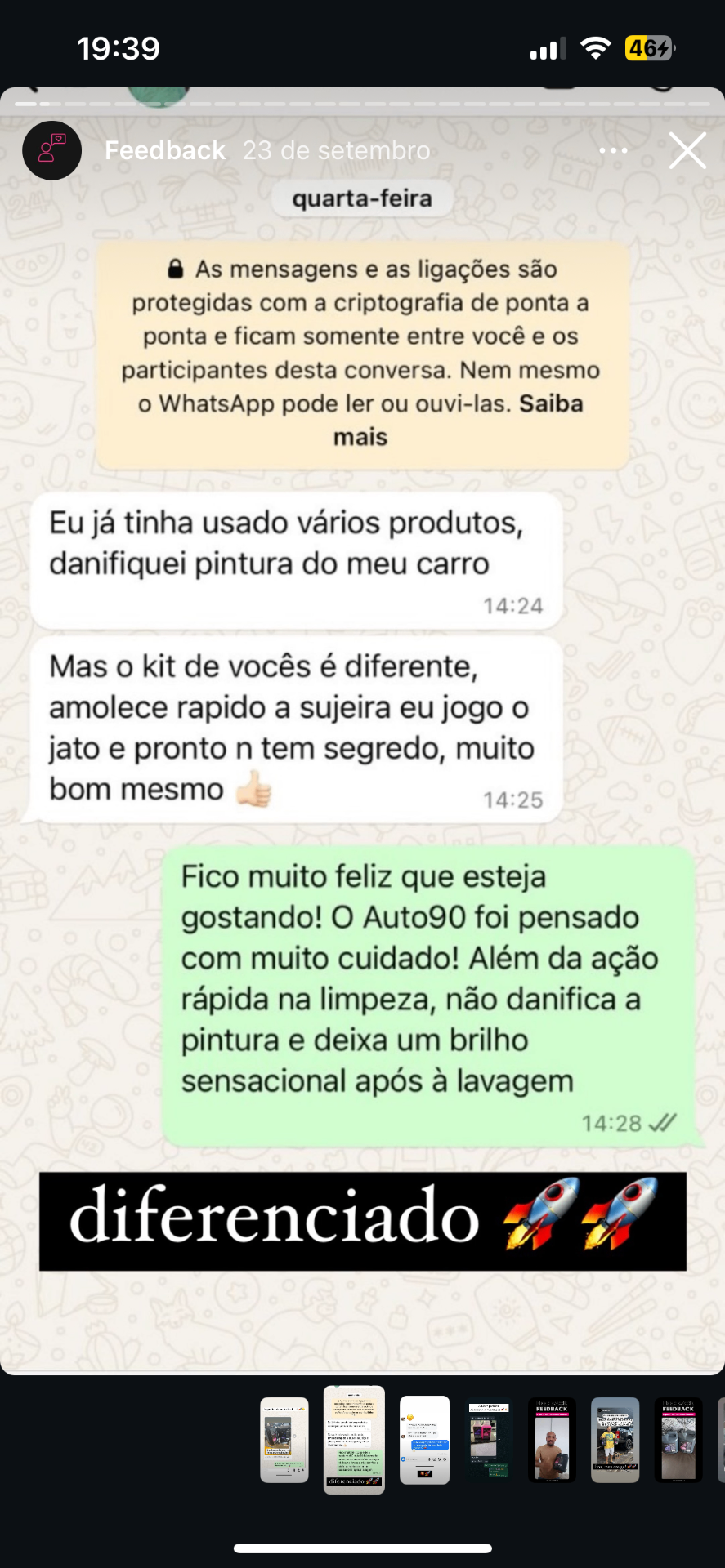 Feedback de cliente — amolece sujeira rápido, sem segredo