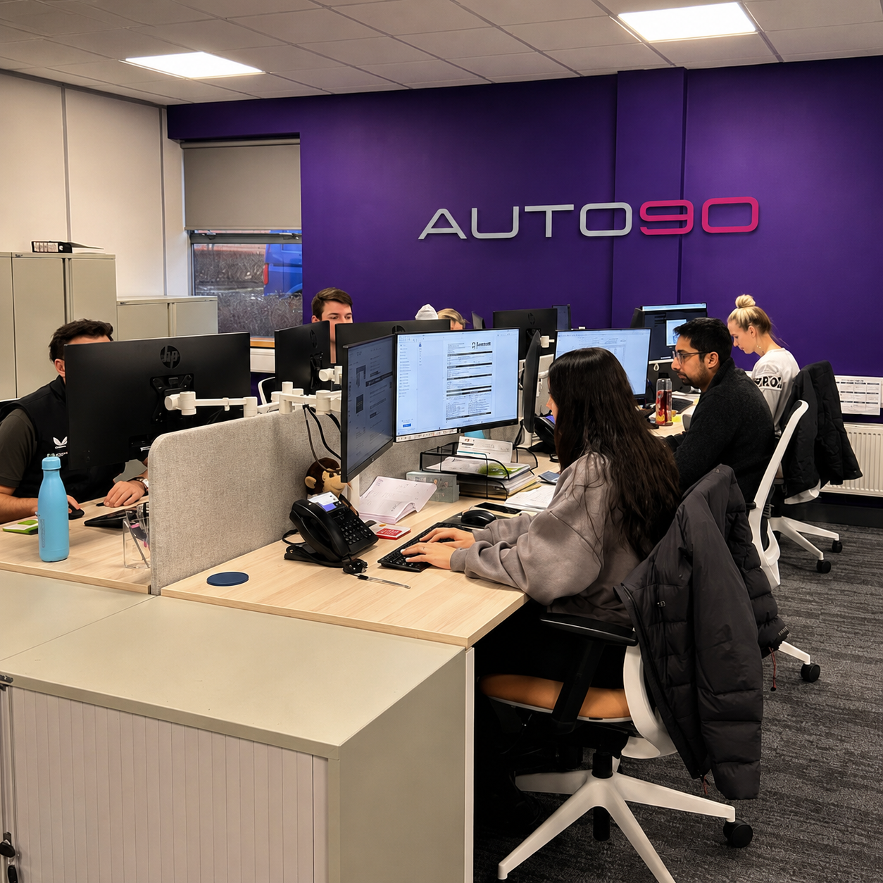 Equipe Auto90 no escritório comercial em São Paulo